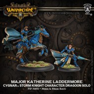 major katherine laddermore cygnar storm knight character dragoon solo